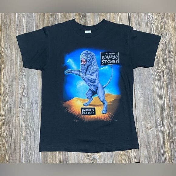 Vintage The Rolling Stones T Shirt 1997/1998 Bridges To Babylon Tour Men’s Large - Picture 1 of 13